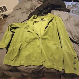 Lane Bryant Green Corduroy Jacket size 28